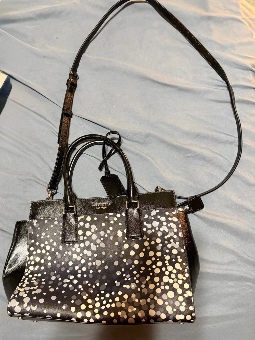 kate spade Black Polka Dot Crossbody Tote